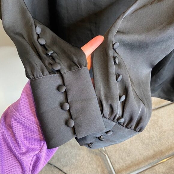 Express women’s black sheer top Sz XS - Picture 4 of 6